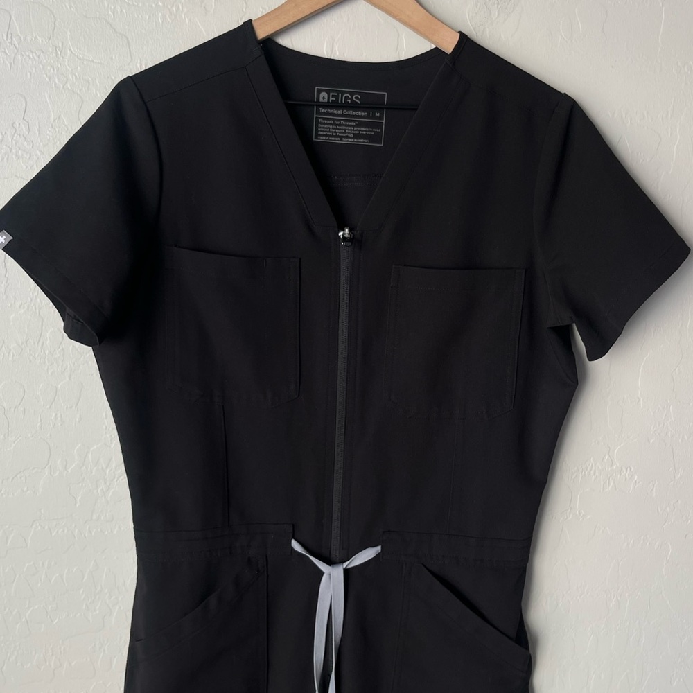 Figs Straight Leg Jumpsuit in Black - Picture 6 of 10